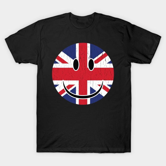 Smiley UK Flag Fan Smiley UK Fan Gift T-Shirt by atomguy